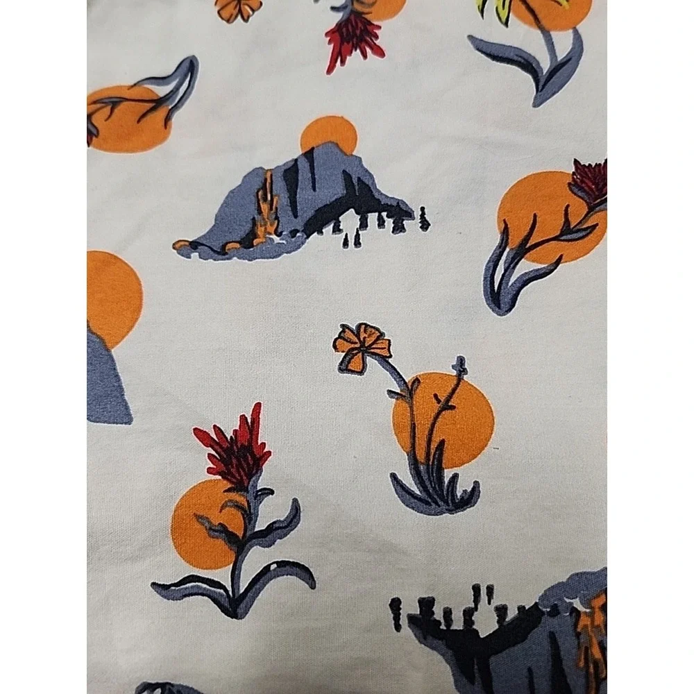 The North Face Button Up Shirt Floral Sun Mount Print Short Sleeve Mens XL India